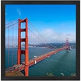 eletecpro 12x12 Picture Frame Made of Solid Wood with Real Glass Cover, Wooden Photo Frame Display 8x8 Picture with Mat or 12