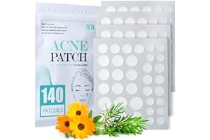 Acne Patch Pimple Patch, 4 Sizes 140 Patches Acne Absorbing Cover Patch, Hydrocolloid Invisible Acne Patches For Face Zit Pat