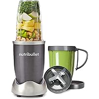 NutriBullet 600 Superfood Nutrition Extractor, Blender & Mixer System (8-Piece Set), Silver