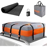 Car Rooftop Cargo Carrier Bag, 20 Cubic Feet 100% Waterproof Heavy Duty 900D Car Roof Bag for All Cars with/Without Rack - In