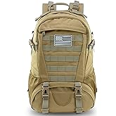Jueachy Tactical Backpack for Men Hiking Day Pack Molle Military Rucksack Waterproof 30L EDC Bag with USA Flag Patch