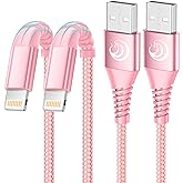 Aioneus iPhone Charger 6ft 2Pack, Apple Certified USB A to Lightning Cable Nylon Braided Phone Charger Cord Fast Charging for