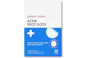 Peach Slices | Acne Spot Dots | Hydrocolloid Acne Patches | For Zits, Blemishes, & Breakouts | Vegan | Cruelty-Free | Pimple 