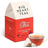 Big Heart Tea Co. Tea Bags - Fiery Masala Chai - Certified Organic, Ayurvedic Herbal Decaf Tea with Small Batch Ground Sweet 