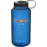 Nalgene Wide Mouth Water Bottle, Spring Green, Tritan Material, Loop Top