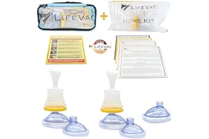 LifeVac Home & Blue Travel Kit Combo - Portable Suction Rescue Device, First Aid Kit for Kids and Adults, Portable Airway Suc