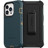 OtterBox iPhone 13 Pro (ONLY) Defender Series Case - HUNTER GREEN, rugged & durable, with port protection, includes holster c