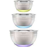 Cuisinart 3-Piece Stainless Steel Mixing Bowls with Nonslip Base, 1.5qt, 3qt & 5qt