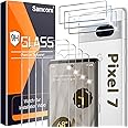 [4+3Pack] Glass Screen Protector for Google Pixel 7 5G, 9H Tempered Glass, Ultrasonic Fingerprint Compatible,HD Clear Case Fr