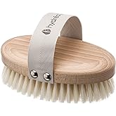 Hydrea London Natural Dry Body Brush – Exfoliating Dry Skin Brush with Natural Bristle, Dry Brush Cellulite Remover, Helps Im