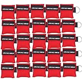 25pcs CPR Face Shield Mask Keychain Keying CPR Face Shields Pocket Mask for First Aid or CPR Training (Red-25)