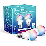 Kasa Smart Light Bulbs, Full Colour Changing Dimmable Smart WiFi Bulbs Compatible with Alexa and Google Home, A19, 9W 800 Lum