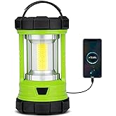 Rechargeable Camping Lantern, 3000LM 5 Light Modes Camping Light 4400 Capacity Phone Charger LED Impact-Resistant Flashlight 