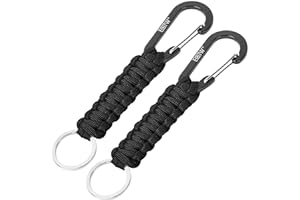 EOTW Carabiner Keychain,Small Carabiner Clip with Paracord Keychain Aluminum Clip D Ring for Camping, Hiking, Fishing, Or As 