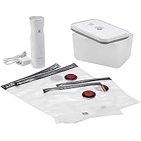 ZWILLING Fresh & Save Vacuum Sealing Machine Starter Set, 6 Piece for Sous Vide, Meal Prep,Food Storage Bags, Vacuum Sealer B