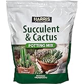 Harris Premium Succulent and Cactus Potting Soil Mix, Fast Draining with Added Nutrients, 4 Quarts