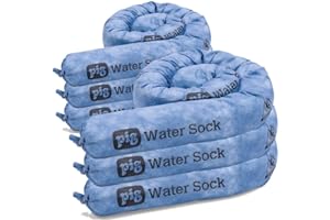 PIG Home Solutions Super Absorbent Sock for Water - 6 Pack - 3" x 48" - Absorbs Up to 1.75 Gallons per Sock - PM50635