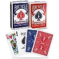 Bicycle Rider Back Playing Cards, Standard Index, Poker Cards, Premium Playing Cards, Red & Blue, 2 Count (Pack of 1)