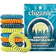 Cliganic 10 Pack Mosquito Repellent Bracelets, DEET-Free Bands, Individually Wrapped (Packaging May Vary)