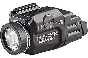 Streamlight 69424 TLR-7 X 500-Lumen Compact Tactical Weapon Light, Includes High, Low Paddle Switches and Key Kit, Black