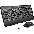 Logitech MK540 Advanced Wireless Keyboard and Mouse Combo for Windows, 2.4 GHz Unifying USB-Receiver, Multimedia Hotkeys, 3-Y