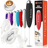 Anteday Electric Milk Frother Handheld, Frother Wand for Coffee, Battery Operated (Not included) Drink Mixer Matcha Whisk, Fo