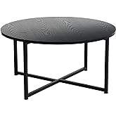 Household Essentials Coffee Table, Black Oak