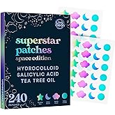 LivaClean 240 CT Holographic Cute Acne Patches - Space Edition w/Salicylic Acid & Tea Tree Oil for Face - Hydrocolloid Star P