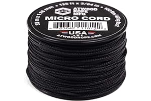 Atwood Rope MFG Tactical Nylon/Polyester Micro Utility Cord 1.18mm X 125ft Reusable Spool | Fishing Gear, Jewelry Making, Cam
