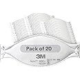 3M Aura Particulate Respirator 9205+, N95, Pack of 20 Disposable Respirators, Individually Wrapped, 3 Panel Flat Fold Design 