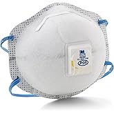 3M Particulate Respirator 8576, P95, Pack of 10, Nuisance Level Acid Gas Relief, 3M Cool Flow Exhalation Valve, M-Noseclip, C