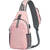 G4Free Sling Bag RFID Crossbody Sling Backpack with USB Charging Port, Travel Hiking Daypack Shoulder Chest Bag for Women Men