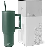 Simple Modern 40 oz Tumbler with Handle and Straw Lid | Insulated Cup Reusable Stainless Steel Water Bottle Travel Mug Cuphol