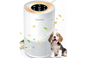 Air Purifiers for Home Large Rooms up to 1200ft², MOOKA H13 True HEPA Air Purifier for Bedroom Pets with Fragrance Sponge, Ti