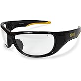 Dewalt Dominator Safety Glasses Dpg94 Unisex Adult Non Slip Polarized Mirrored Rubber Full Rim