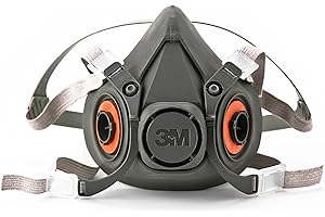 3M Half Facepiece Reusable Respirator 6200, NIOSH, Four-Point Harness, Comfortable Fit, Dual Airline Supplied Air Compatible,