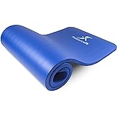 ProsourceFit 1 in and 1/2in Extra Thick Yoga Pilates Exercise Mat, Padded Workout Mat for Home, Non-Sip Yoga Mat for Men and 