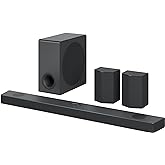 LG Sound Bar with Surround Speakers S95QR - 9.1.5 Channel, 810 Watts Output, Home Theater Audio with Dolby Atmos, DTS:X, and 