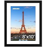 FIXSMITH 8x10 Picture Frame 1 Pack, Photo Frame with HD Plexiglass, Display Pictures 5x7 with Mat or 8x10 Without Mat, Pictur
