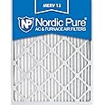 Nordic Pure 20x25x1 (19 1/2 x 24 1/2 x 3/4) Pleated MERV 12 Air Filters 6 Pack