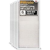 Filtrete 14x20x1 AC Furnace Air Filter, MERV 5, MPR 300, Capture Unwanted Particles, 3-Month Pleated 1-Inch Electrostatic Air