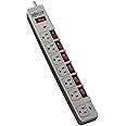 Tripp Lite TLP76MSG 7 Outlet (6 Individually Controlled) Surge Protector Power Strip, 6ft Cord, Lifetime Limited Warranty & D