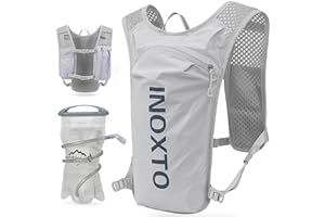 INOXTO Running Hydration Vest Backpack,Lightweight Insulated Pack with 1.5L Water Bladder Bag Daypack for Hiking Trail Runnin