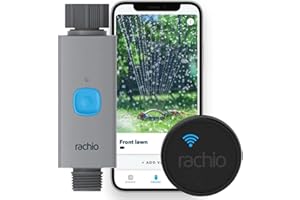 Rachio Smart Hose Timer with WiFi Hub for Outdoor Watering | Easy Faucet Install, Automate Water & Sprinkler Schedules for La