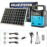 UPEOR Solar Power Generator-Portable Power Station-8000mAh Solar Power Generator with Solar Panel,MP3&FM Radio,Bluetooth,3 Se