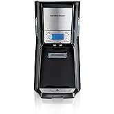 Hamilton Beach One Press Programmable Dispensing Drip Coffee Maker with 12 Cup Internal Brew Pot, Water Reservoir, Black with