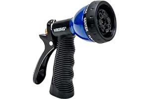 VIKING Hose Nozzle, Garden Hose Nozzle with 8 Spray Patterns, Adjustable Heavy Duty Water Hose for Washing Car, Watering Plan