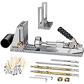 HOWOD Pocket Hole Jig Kit, Professional and Upgraded All-Metal Pocket Screw Jig with Detachable Vacuum Adapter.