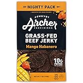 Country Archer Mango Habanero Beef Jerky, 100% Grass-Fed, Gluten Free, 7 Ounce (Pack of 1)