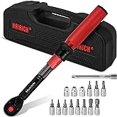 Hairich 1/4-Inch Torque Wrench Set,16PCS Drive Click Torque Wrench, 2.3-24.9 N.M(20-220IN.LB), Bike Torque Wrench Set, 72-too